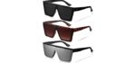 Frienda Unisex square - Large Flat Top Sunglasses