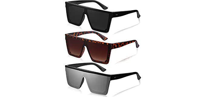 Frienda Unisex square - Large Flat Top Sunglasses