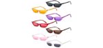 Zhanmai Unisex Vintage - Small Retro Sunglasses