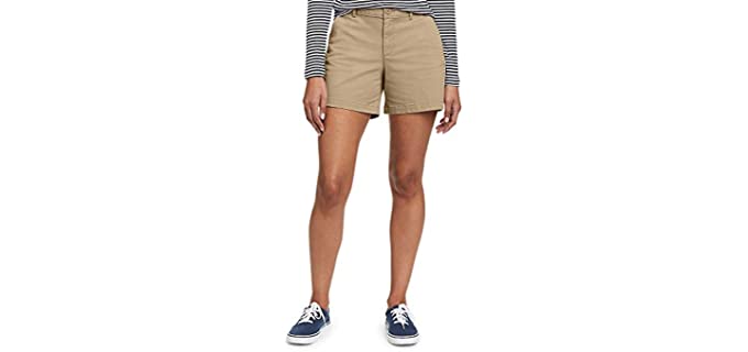 Eddie Bauer Women's Stretch Legend - Apple Shaped Flattering Shorts