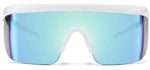 Feisedy Unisex Shield - Oversized Flat Top Sunglasses