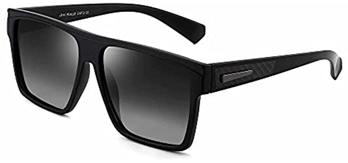 Jim Halo Unisex Polarized - Flat Top Large Sunglasses