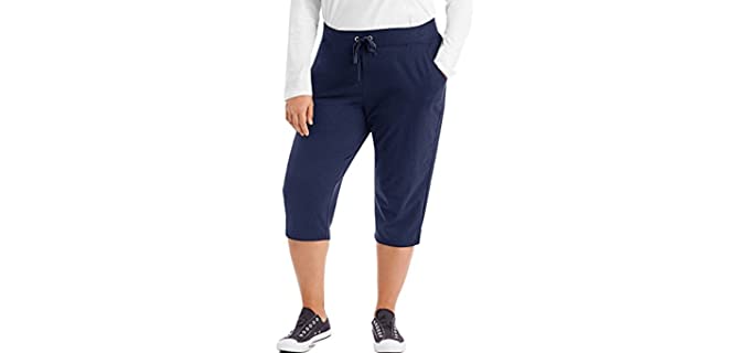 Just My Size Women's French Terry - Capri Shorts for Fat Knees