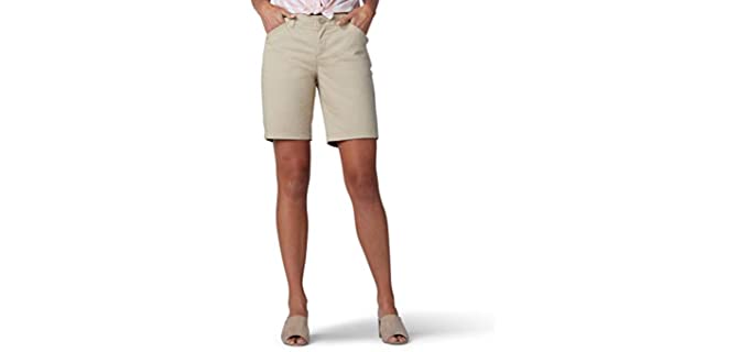 Lee Women's Chino - Shorts for Big Thighs