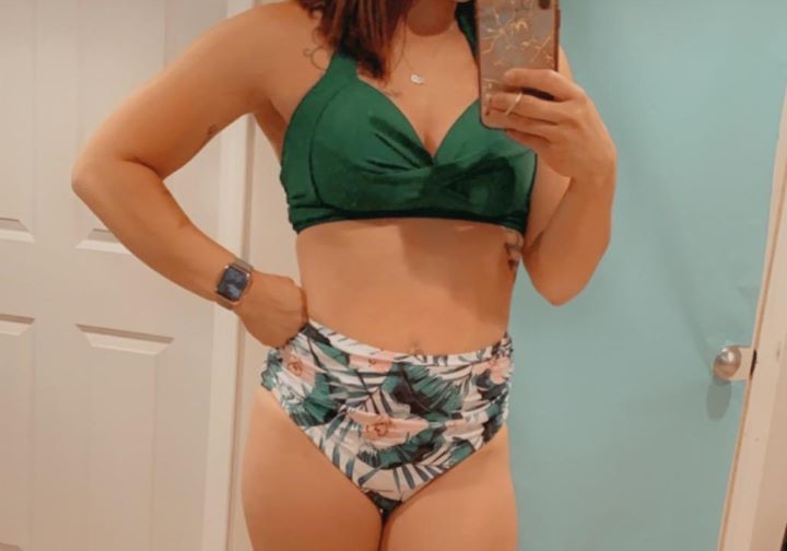Using the adjustable bathing suit for an athletic build from Tempt Me