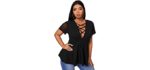 Soly Hux Women's Plus Sizes - Shirt for Cleavage