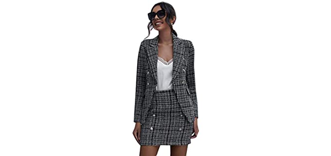 SweatyRocks Women's Business - Suit for Large Bust