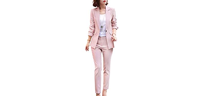 Plaid Women's Two Peice - Big Bust Business Suit