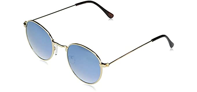 Amazon Unisex Essentials - Small Round Metal Sunglasses