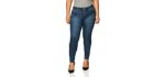 Democracy Women's Ab Solution Crop - Mom Jeans for Apple Shape