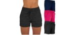 Sexy Basics Women's Active Wear Lounge - Gym Shorts for Skinny Legs