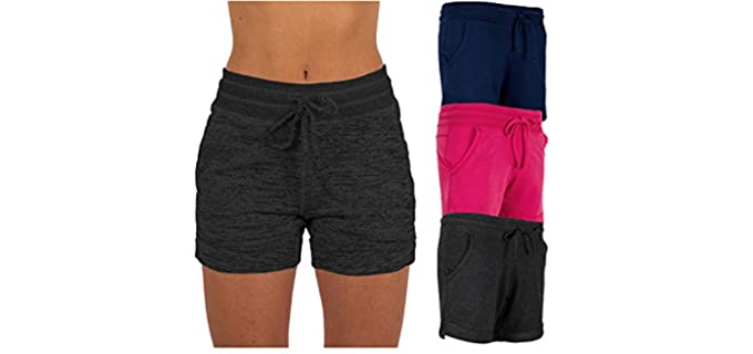 Sexy Basics Women's Active Wear Lounge - Gym Shorts for Skinny Legs