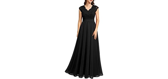 Dressystar Women's V Neck - Dress for Apple Figures