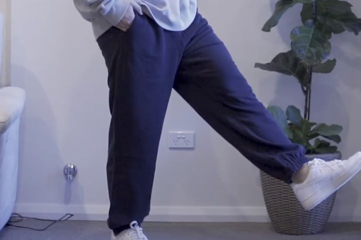 Confirming how flexible the good men’s sweatpants