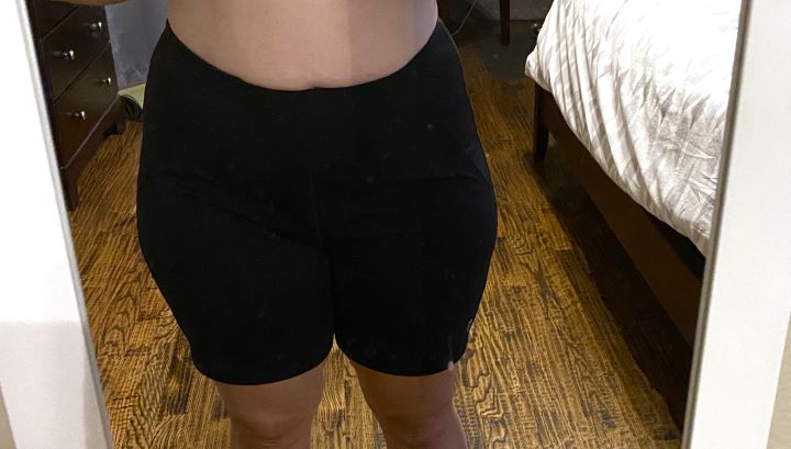 Reviewing BALEAF High Waisted Running Bermuda Shorts with Pockets in black color