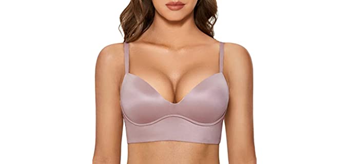 Dobreva Women's T-Shirt - Push Up Bra Without and Underwire