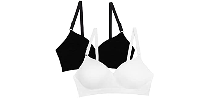 Fruiut of the Loom Women's Seamless - Smooth Push Up Bra Without and Underwire
