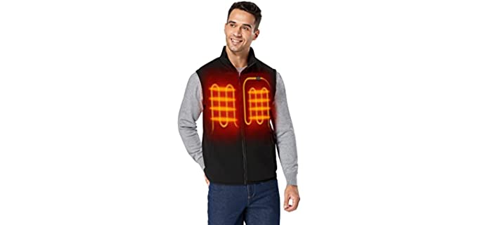 Ororo Men's Fleece - Heated Vest