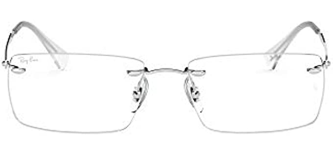 Ray-Ban Men's Titanium - Rimless Eyeglass Frames