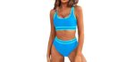 BMJL Sporty - High Waisted Bikini Set with Color Block Design