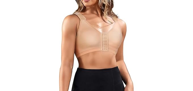 Brabic Wirefree - Front-Closure Post-Surgical Support Bra