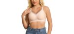 Clowerd V-Mesh - Seamless V-Mesh Wireless Full Coverage Bra