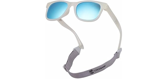 Cocosand Unisex Flexible - Soft Polarized Baby Sunglasses with Strap