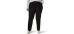 Chic Classic Collection Stretch - Plus-Size Stretch Pull-On Pants with Elastic Waist
