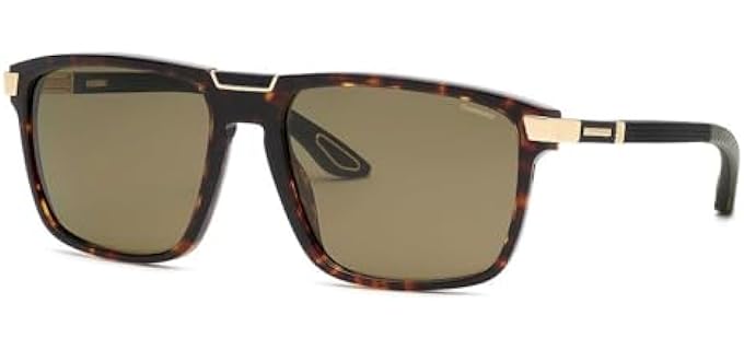 Chopard Women's SCH 359 V 909p - Luxury Yellow Havana Square Frame Sunglasses