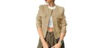 Cicy Bell Cropped Tweed - Elegant Blazer with Button Closure