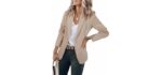 Cicy Bell Casual - Chic Open-Front Blazer for Office Wear