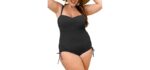 Curvtide Romper - Modest Plus-Size Swimsuit with Tummy Control