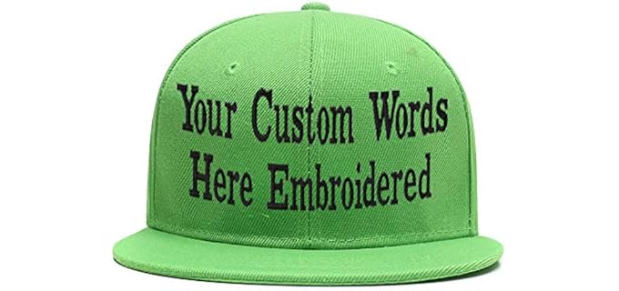 Ktkth Unisex Embroidered - Customizable Cotton Hip-Hop Cap with Buckle