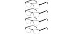 Eyecedar Mens's Metal - Durable Men’s Reading Glasses with Adjustable Fit