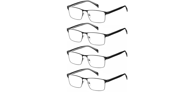 Eyecedar Mens's Metal - Durable Men’s Reading Glasses with Adjustable Fit