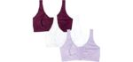 Fruit of the Loom Front Close - Soft Cotton Post-Surgical Bra
