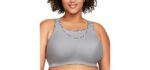Glamorise 1066 - Wirefree Sports Bra with Mesh Camisole Design