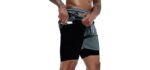 Gymelite Men's Active - 2-in-1 Workout & Yoga Shorts