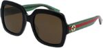 Gucci Women's GG0036SN - Luxury Square Sunglasses with Signature Gucci Accents