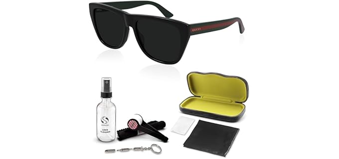 Gucci Unisex GG0926S - Luxury Flat Top Sunglasses with Iconic Style