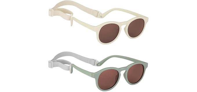 HXS Unisex Blocking - 2-Pack Polarized Baby & Toddler Sunglasses