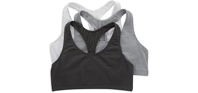 Hanes Racerback - Soft Racerback Cotton Bralette with Light Support