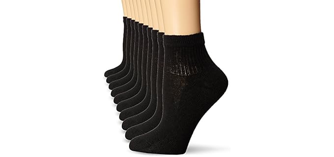 Hanes Women's Value - Soft Ankle Socks with Moisture Control