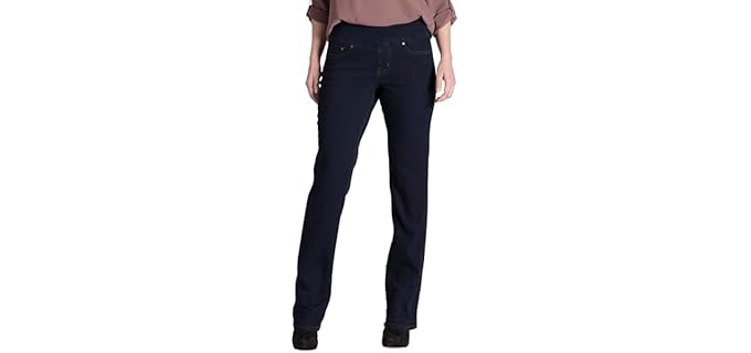 Jag Paley - Mid-Rise Pull-On Bootcut Jeans with Comfort