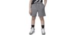 Jordan by Nike Kid's Brooklyn Fleece - Soft Fleece Carbon Heather Shorts