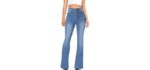 KDF Flare - High-Waisted Stretch Bell Bottom Flare Jeans