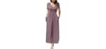 Lilbetter Wrap - Soft V-Neck Maxi Dress with Pockets