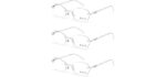 LUFF Women's Anti Eyestrain - Slim Rimless Readers with Blue Light Protection