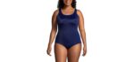 Lands' End Scoop-Neck - Sporty Swimsuit with Tummy Control