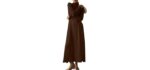 Lauweion Turtleneck - Ribbed Turtleneck Maxi Sweater Dress